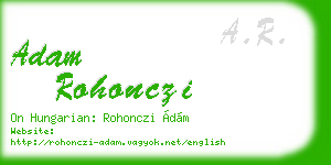 adam rohonczi business card